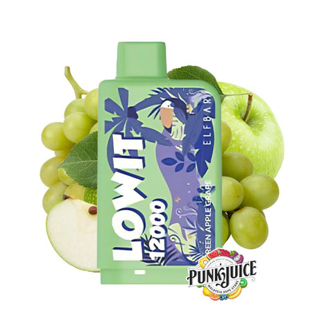 Elf Bar Lowit 12,000 (12K) 5% Disposable Pod - Green Apple Grape