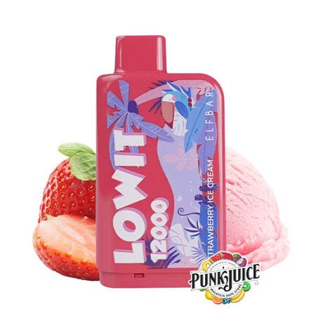 Elf Bar Lowit 12,000 (12K) 5% Disposable Pod - Strawberry Ice Cream