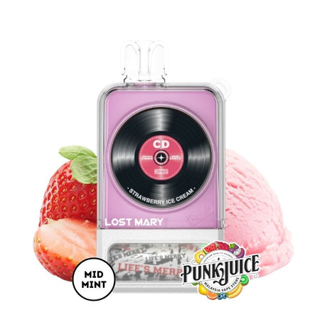 Lost Mary CD 12,000 5% Disposable Pod - Lost Mary CD 12,000 5% Disposable Pod - Strawberry Ice Cream Starter Kit