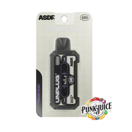 ASDF Vapetape Unplug (12K) 5% - LED Screen - Disposable Pod - Grape Pear Cartridge 