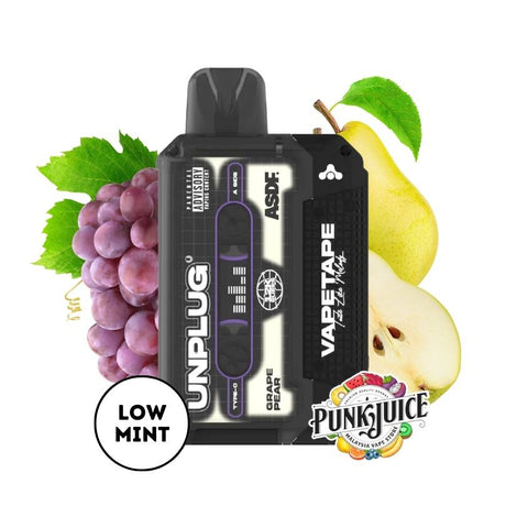 ASDF Vapetape Unplug (12K) 5% - LED Screen - Disposable Pod - Grape Pear Starter Kit