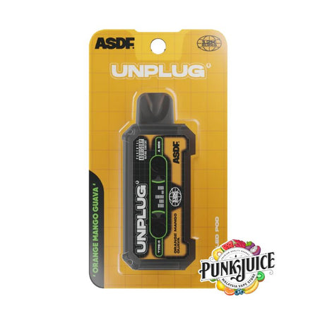 ASDF Vapetape Unplug (12K) 5% - LED Screen - Disposable Pod - Orange Mango Guava Cartridge 