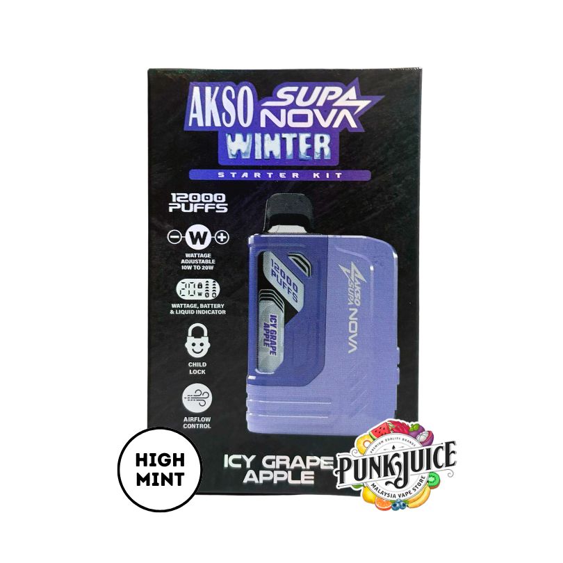 AKSO Supa Nova 12,000 (12k) 5% - Led Screen - Disposable Pod  Punk Juice  Vape Store