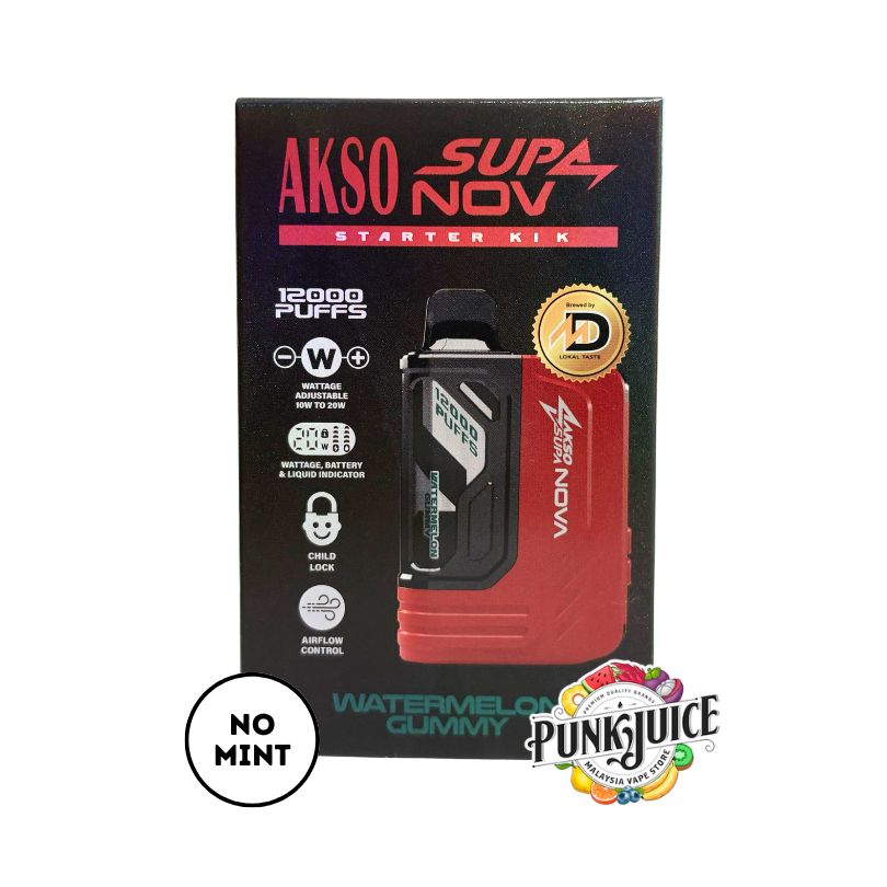 AKSO Supa Nova 12,000 (12k) 5% - Led Screen - Disposable Pod Punk Juice Vape Store AKSO Supa Nova 12,000 (12k) 5% - Led Screen - Disposable Pod Punk Juice Vape Store
