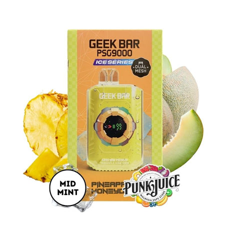 GEEK BAR PSG 9000 5% - Led Screen - Disposable Pod - Pineapple Honeydew (Ice Series)