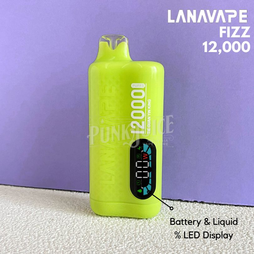 LANAVAPE FIZZ 12,000 3% - Led Screen - Disposable Pod Punk Juice Vape Store LANAVAPE FIZZ 12,000 3% - Led Screen - Disposable Pod Punk Juice Vape Store