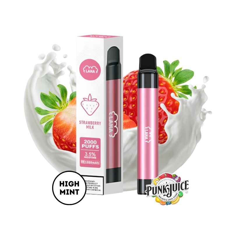 LANAVAPE PEN 2000 3.5% Disposable Pod - Strawberry Milk