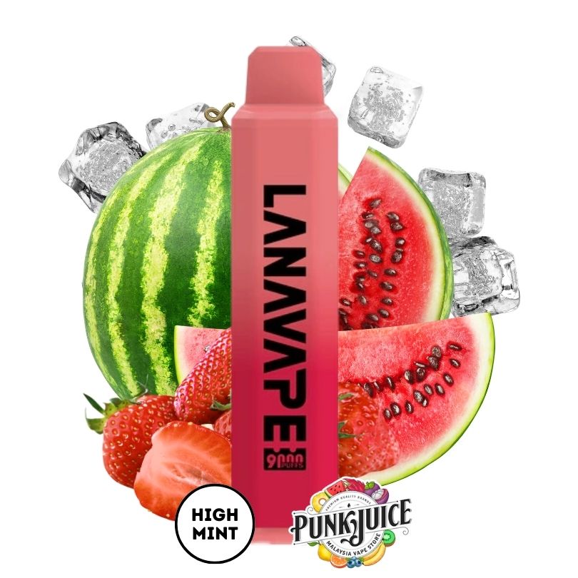LANAVAPE PEN PLUS 9000 3% Disposable Pod - Frozen Strawberry Watermelon
