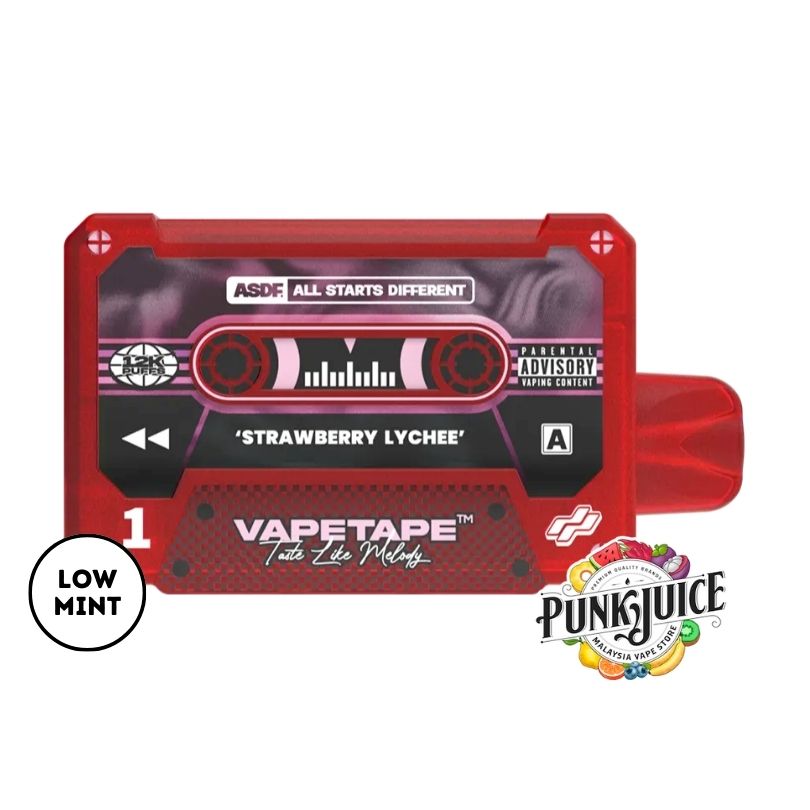 VapeTape 12,000 (12K) 5% Disposable Pod - Strawberry Lychee