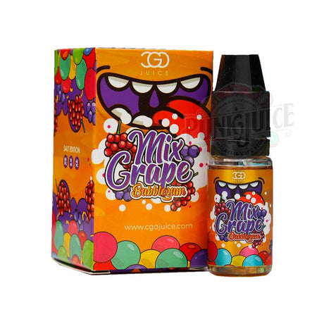 CGO Juice Salt Mix Grape Bubblegum 10ml box and bottle