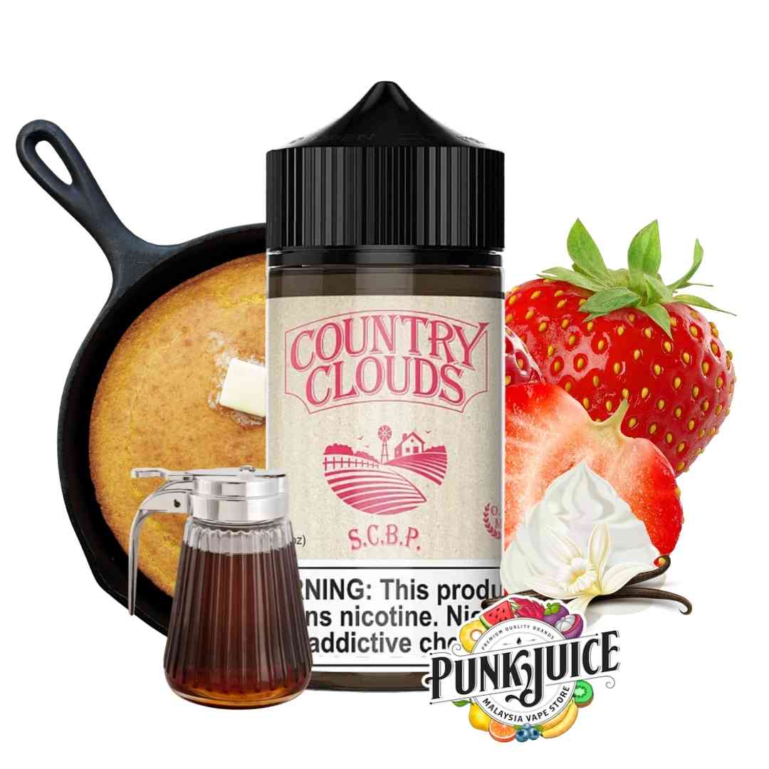 Country Clouds Strawberry Corn Bread Pudding 100ml Punk Juice