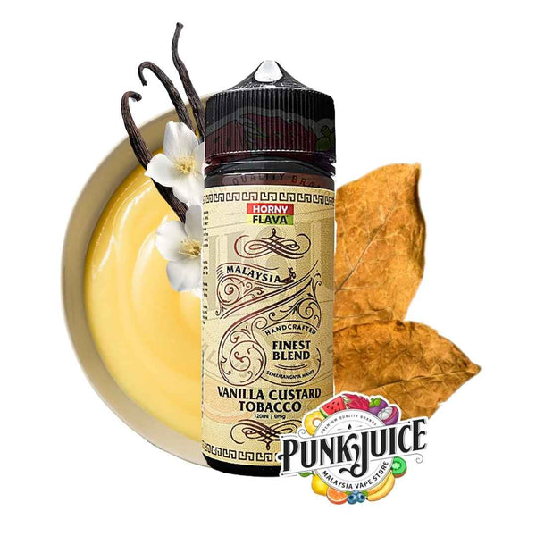 vanilla custard tobacco vape juice WHITE NOTE VANILLA CUSTARD TOBACCO 60ml FREEBASE EKLEEL VAPE main image 1