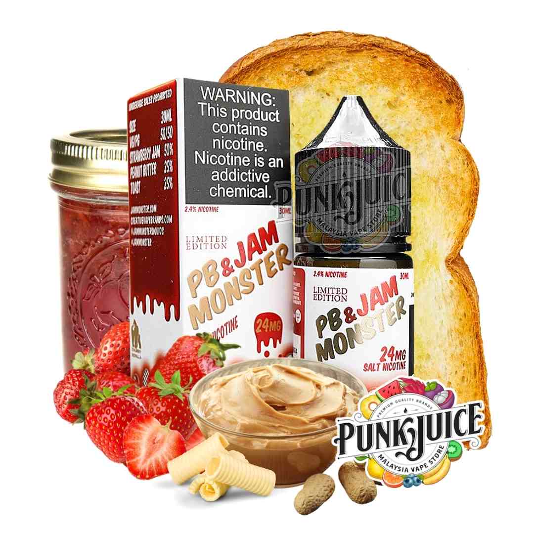 Jam Monster - PB & J Strawberry - Salt - 30ml