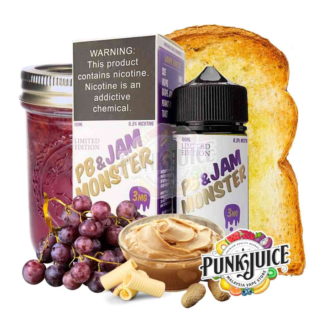 Jam Monster Peanut Butter & Jelly Grape - Punk Juice Vape Store Jam Monster Peanut Butter & Jelly Grape - Punk Juice Vape Store
