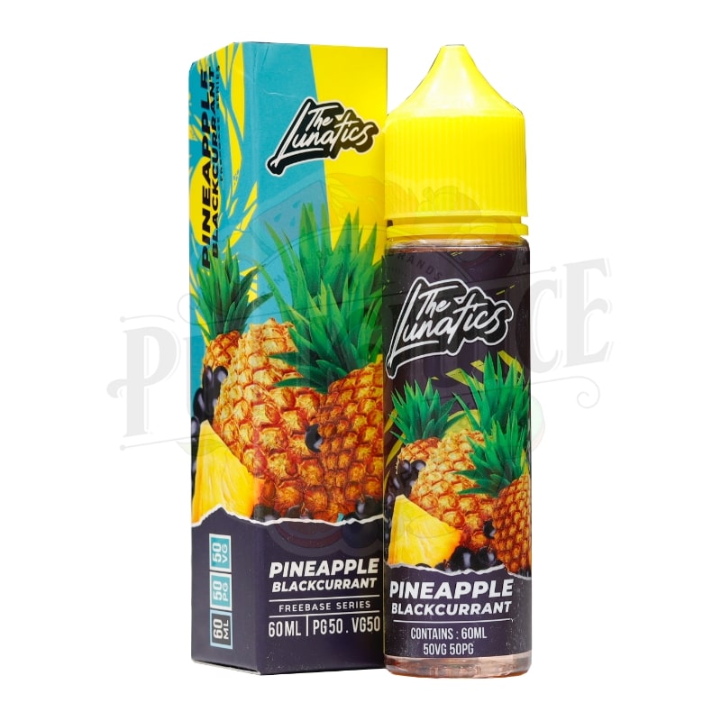 The Lunatics Pineapple Blackcurrant 60ml box and bottle