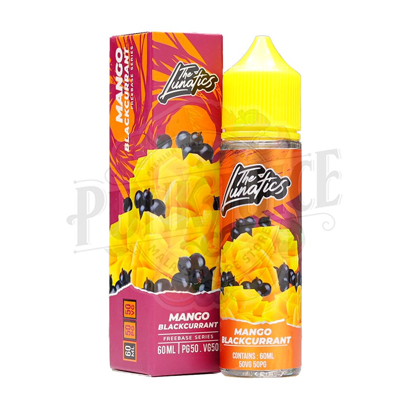 The Lunatics Mango Blackcurrant 60ml box and bottle
