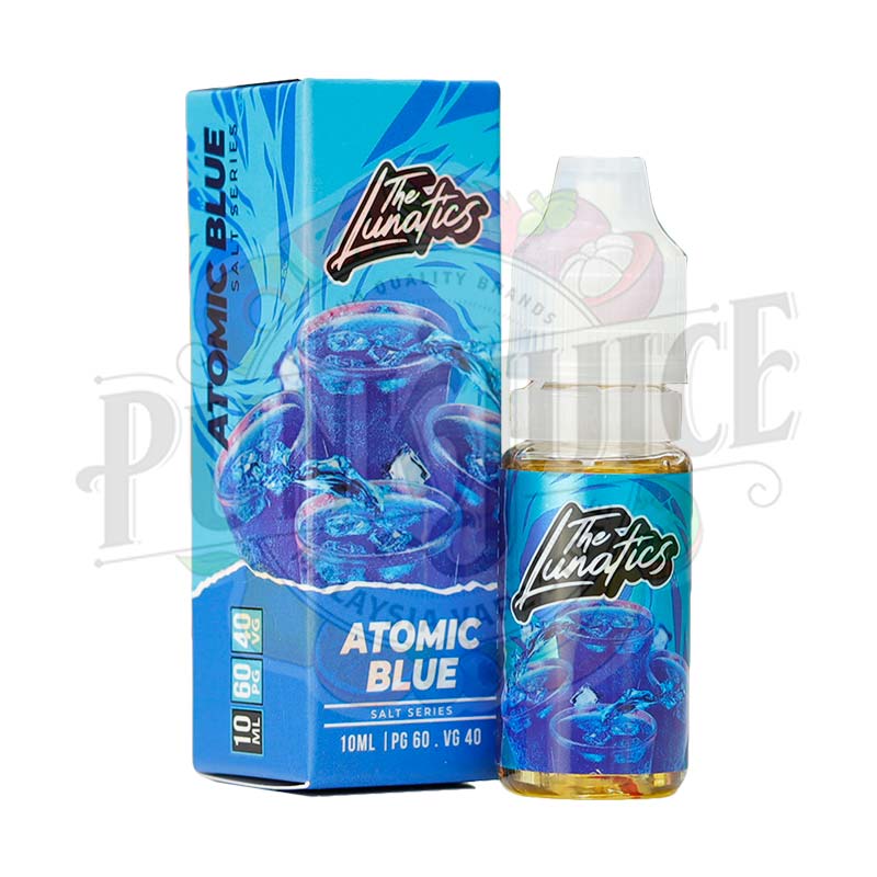 The Lunatics Salt Atomic Blue 10ml box and bottle