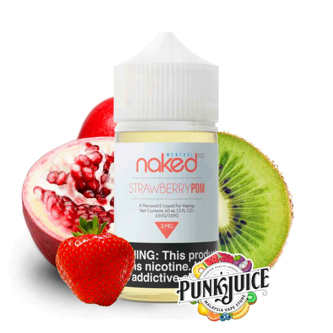 Naked 100 - Strawberry Pom (fka Brain Freeze) Menthol Series - 60ml