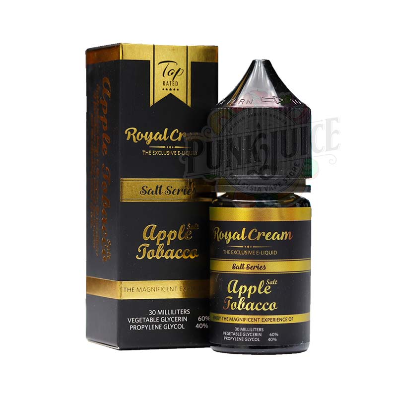 Royal Cream Apple Tobacco Salt 30ml box and bottle