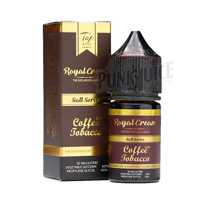 Royal Cream Coffee Tobacco Salt 30ml box and bottle